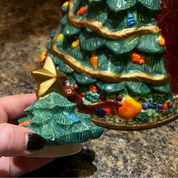 Bella Casa by Ganz Christmas Tree Tea Set Vintage Holidays Colorful Decoration - Picture 11 of 15